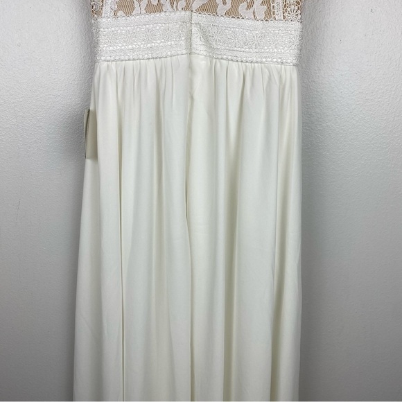 Lulu's Forever and Always Sleeveless White Floral Lace Maxi Dress Size XS NWT - Picture 12 of 16